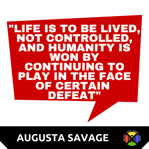 Augusta Savage Quote - Live